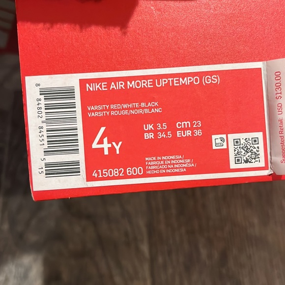 Nike Air More Uptempo Bulls Hoops Pack GS 415082 600 - Picture 10 of 10